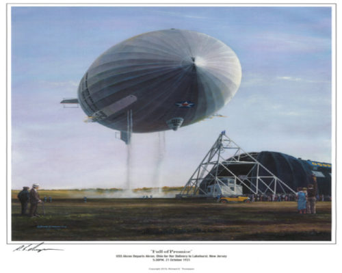 USS AKRON LITHO